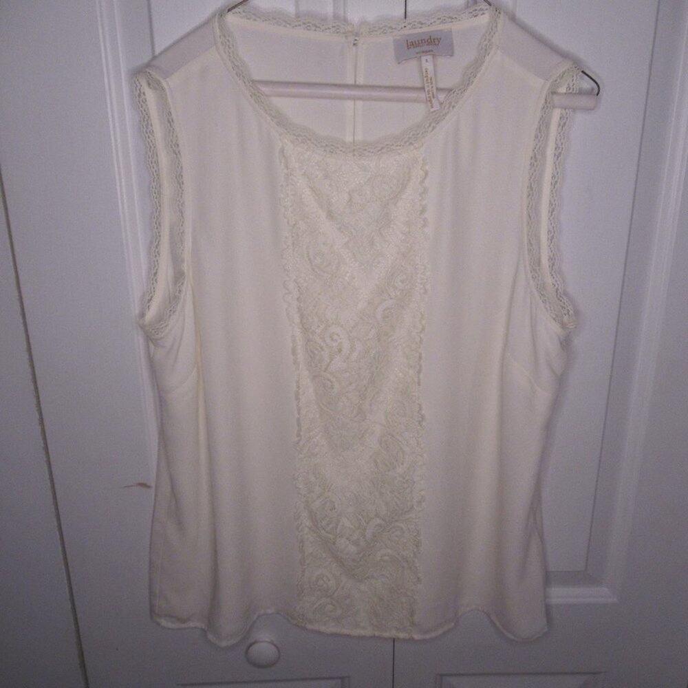 Laundry White Lace Tank